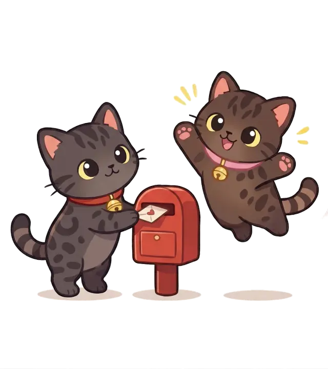 Chico and Rita at a mailbox