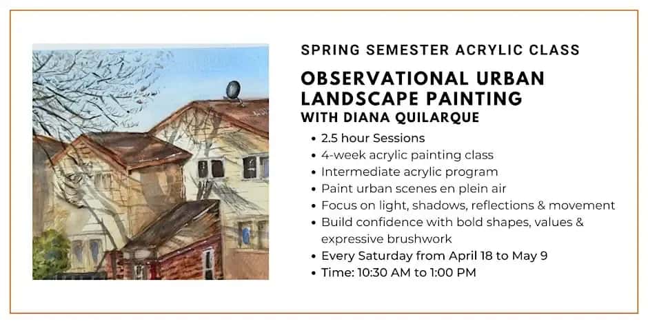Spring Acrylic Class: Plein Air Painting Program