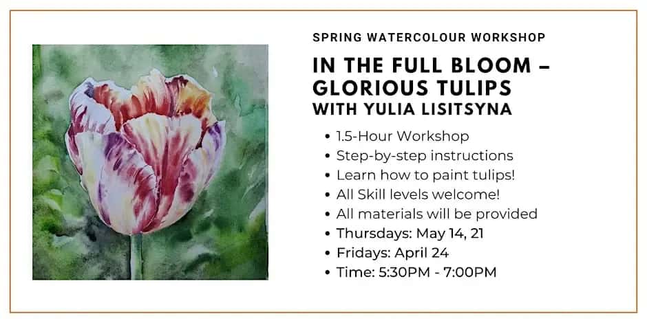 Spring Watercolour Workshop: Glorious Tulips with Yulia Lisitsyna