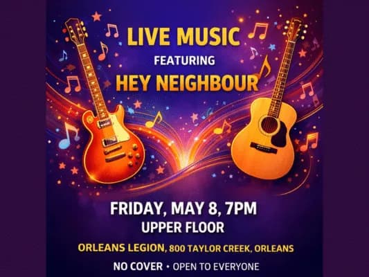 Live Music: Hey Neighbour