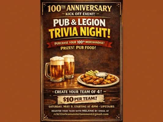 Pub and Legion Trivia Night for the 100th