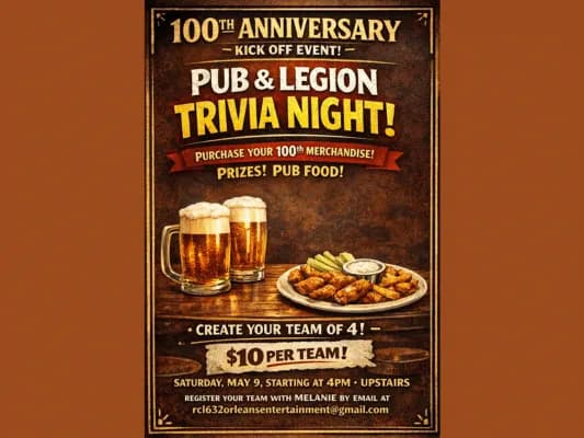 Pub and Legion Trivia Night for the 100th