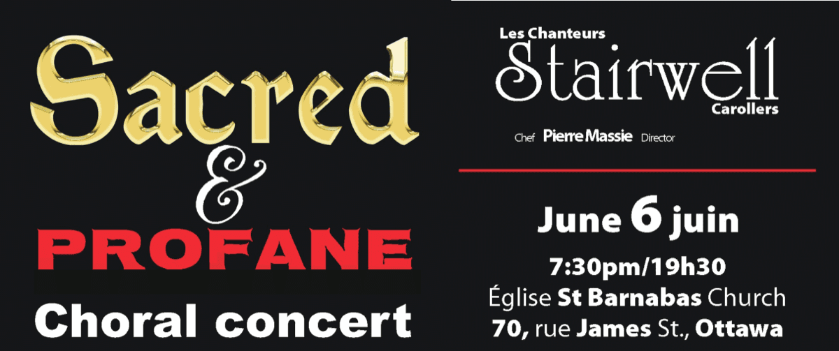 Sacred & Profane — The Stairwell Carollers Spring Concert