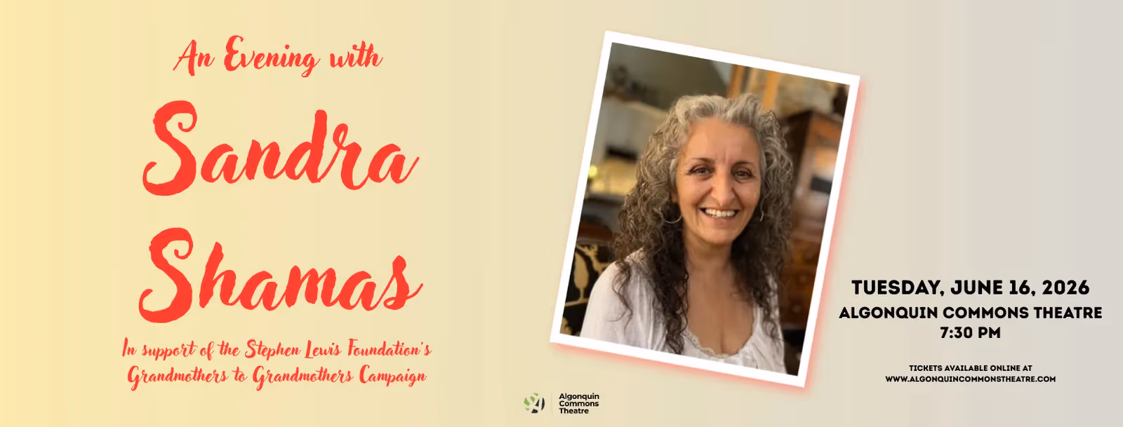 An evening with Sandra Shamas