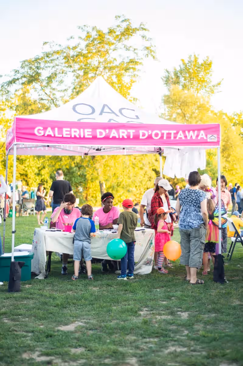 OAG Art Tent at the Ottawa Titans’ Dino Day