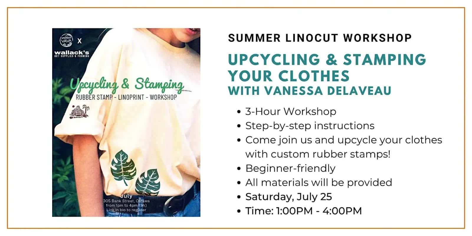 Summer Linocut Workshop: Upcycling & Stamping Your Clothes