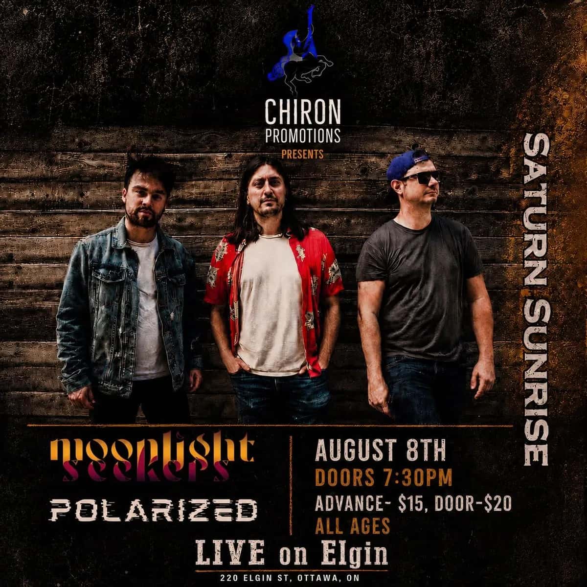 Chiron Promotions Presents: Saturn Sunrise, Moonlight Seekers, and Polarized