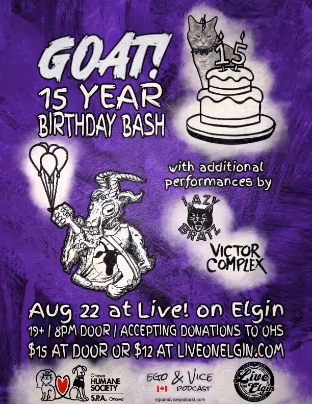 GOAT! 15 Year Birthday Bash