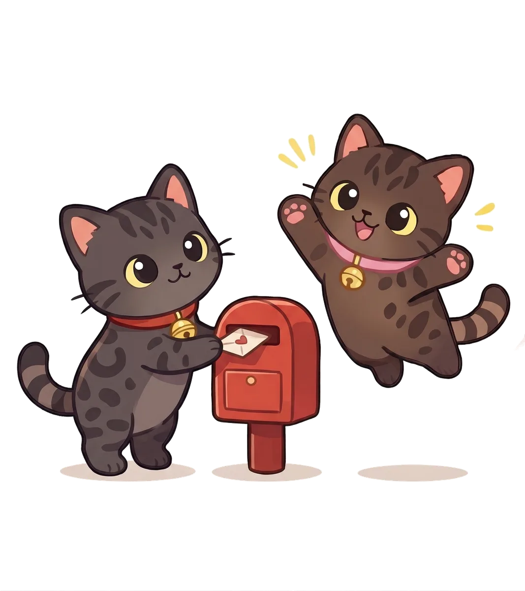 Chico and Rita at a mailbox
