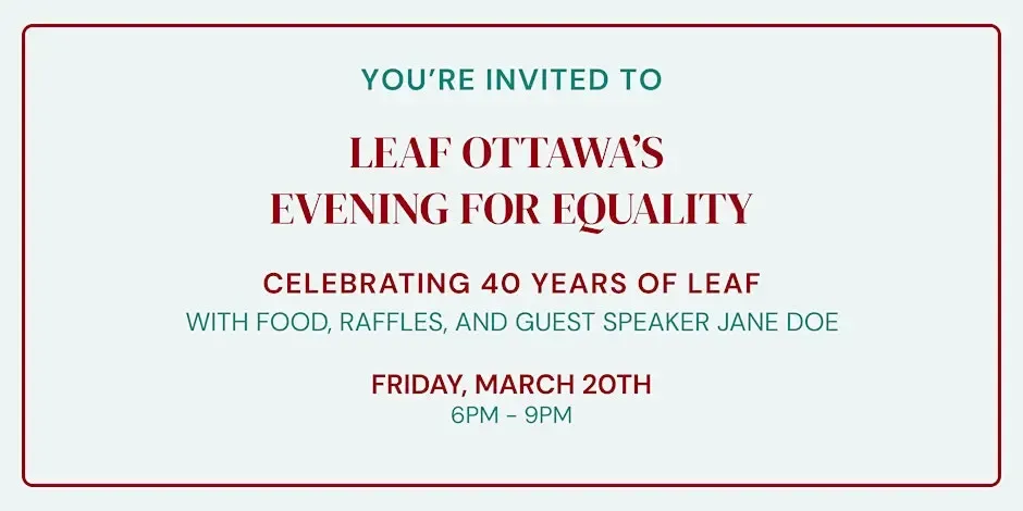 LEAF Ottawa Equality Day 2026