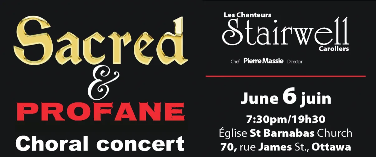 Sacred & Profane — The Stairwell Carollers Spring Concert