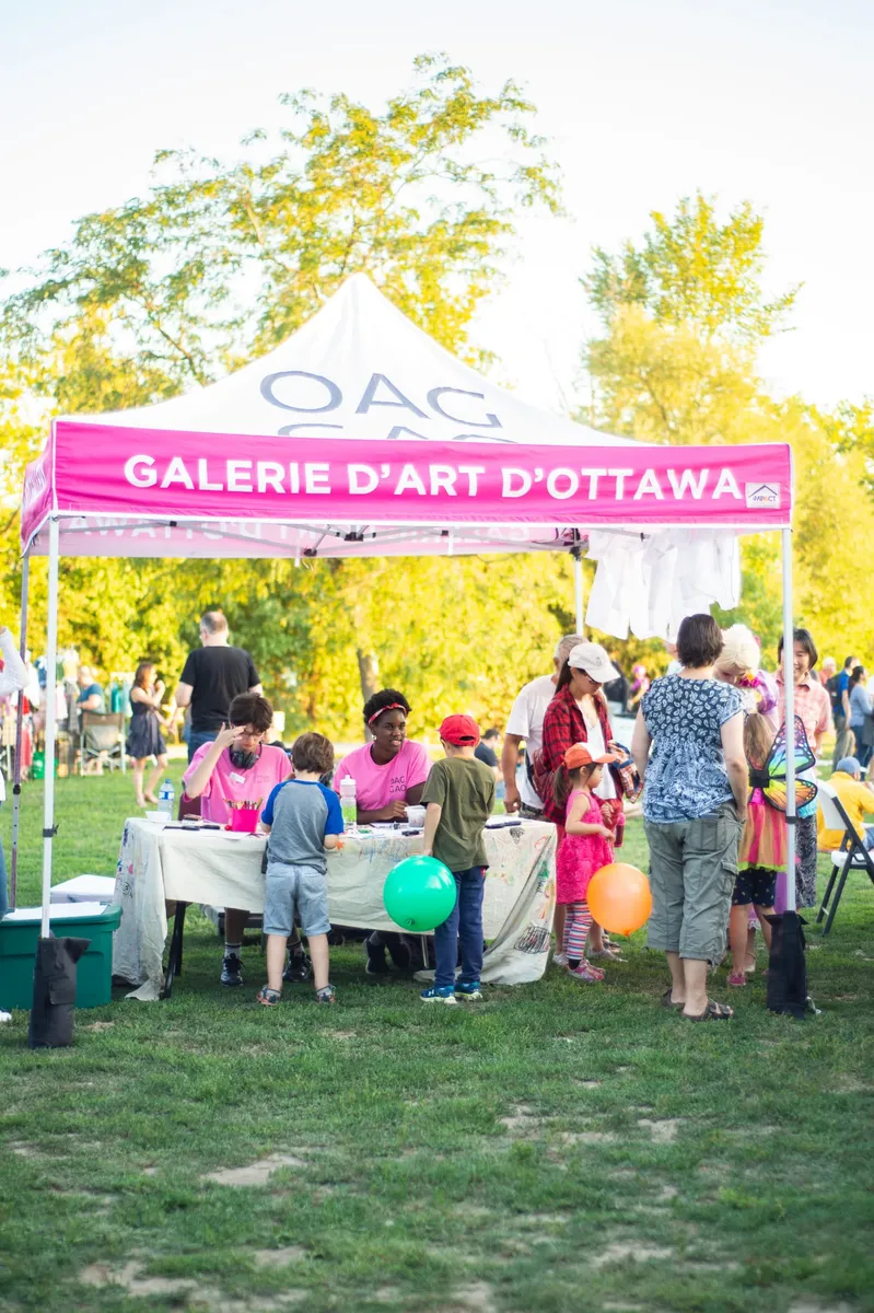 OAG Art Tent at the Ottawa Titans’ Dino Day