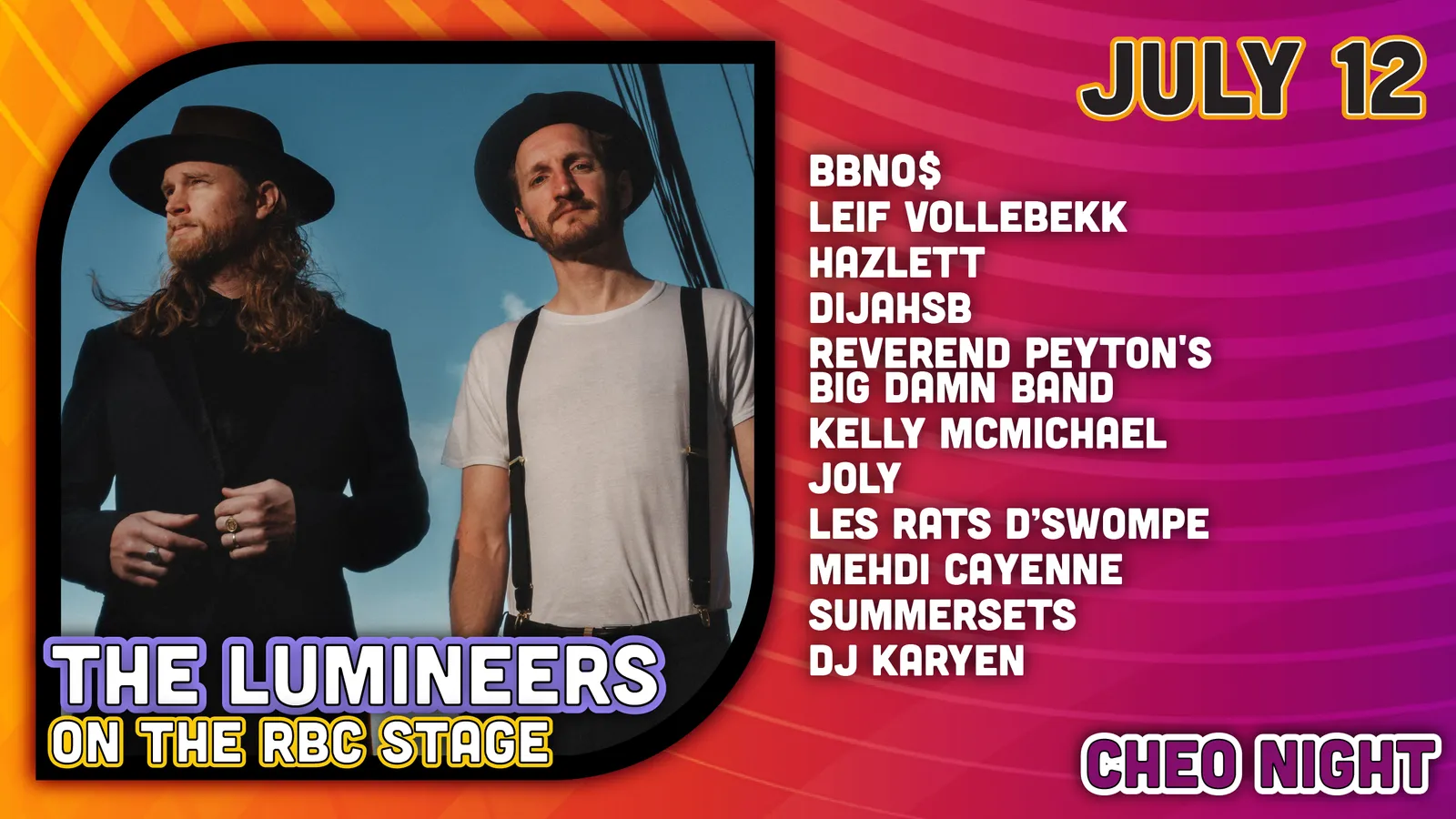 2026 Ottawa Bluesfest — Sunday, July 12