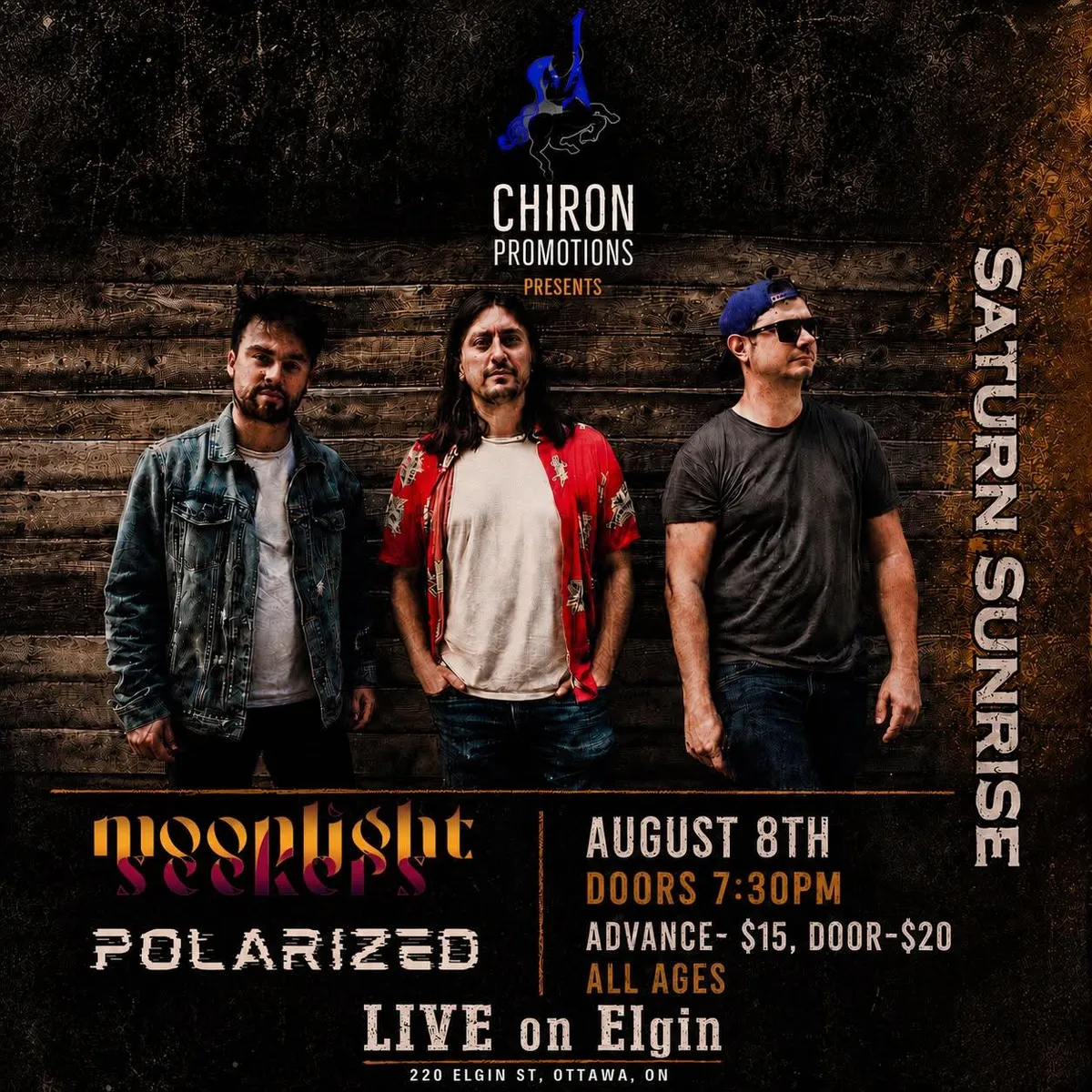 Chiron Promotions Presents: Saturn Sunrise, Moonlight Seekers, and Polarized