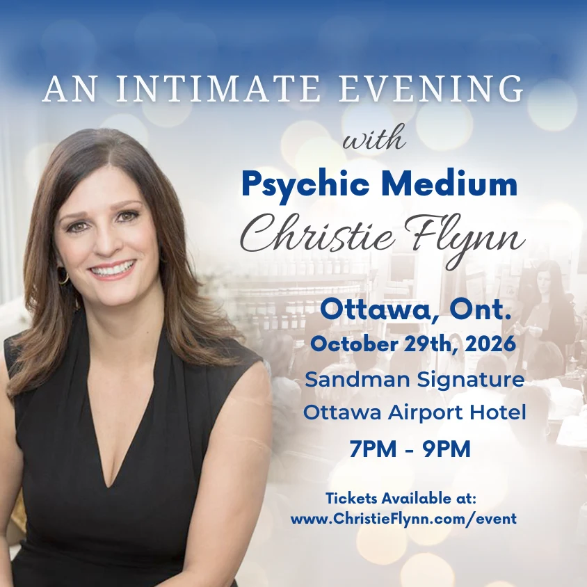 Christie Flynn event poster listing October 29, 2026, 7 to 9 p.m. at Sandman Signature Ottawa Airport Hotel.