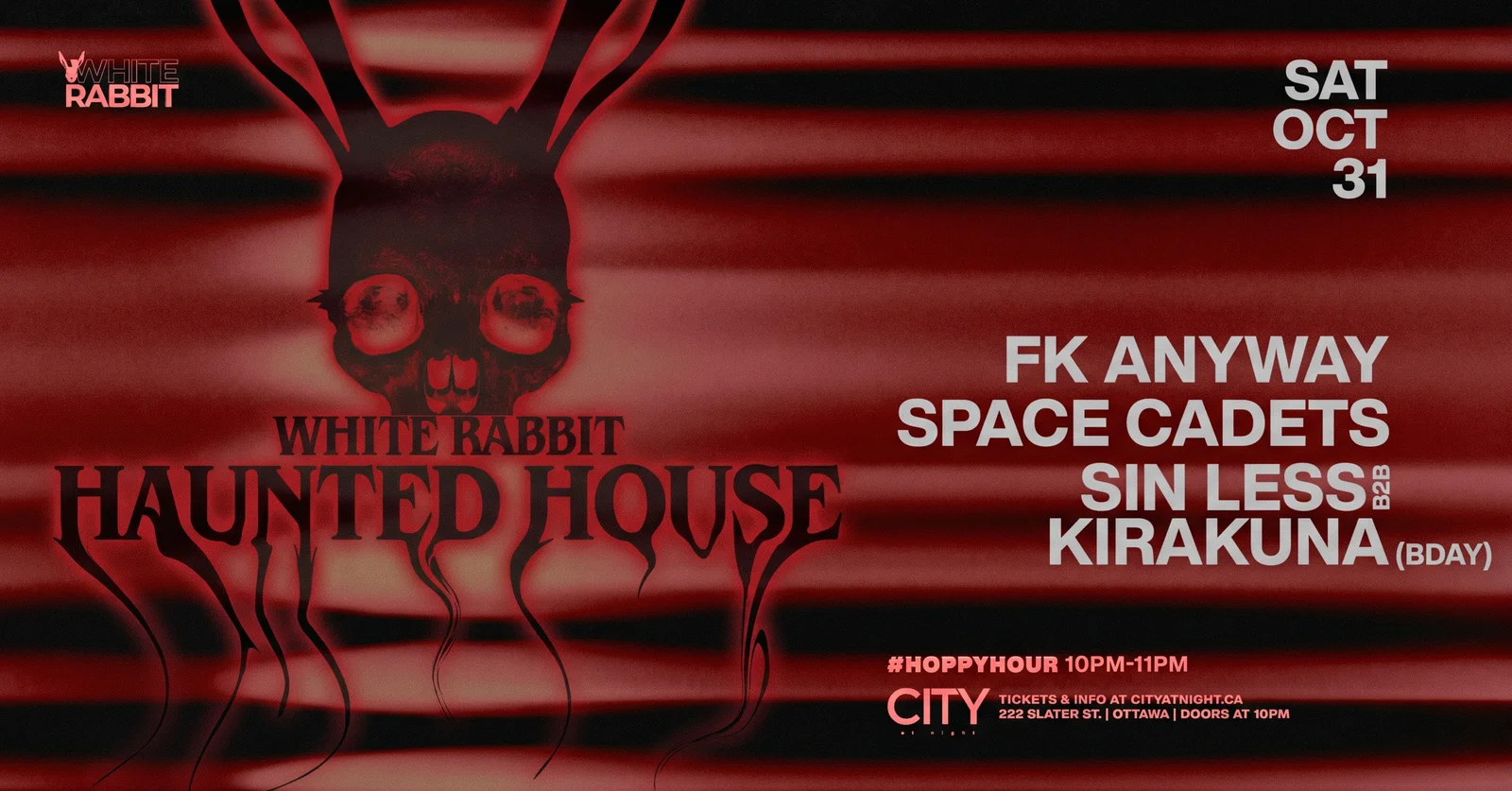 White Rabbit: Haunted House at City at Night
