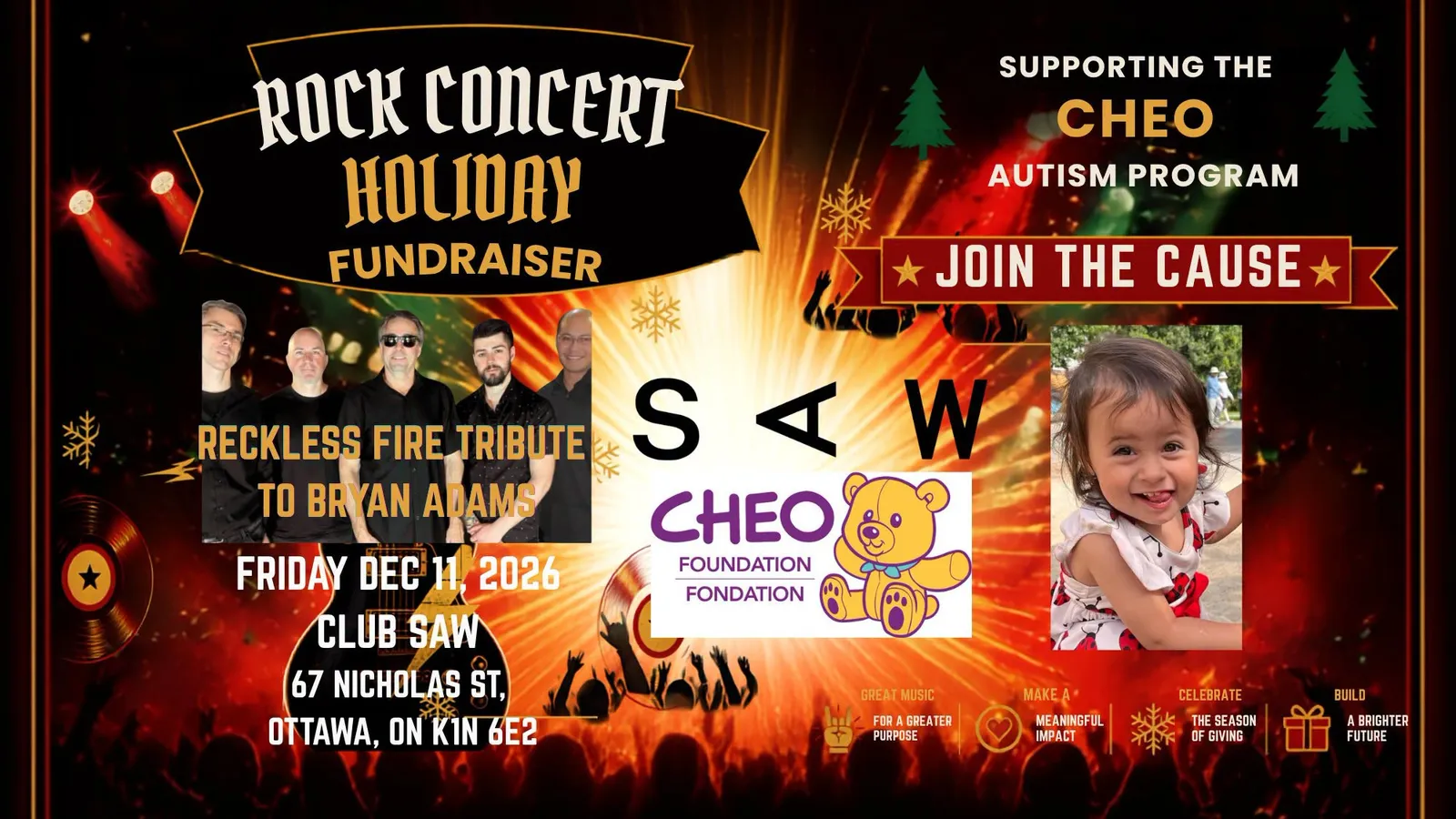 Holiday Rock Bash for CHEO’s Autism Program